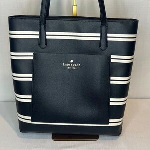KATE SPADE BLACK & WHITE CHELSEA MEDIUM SATCHEL BAG